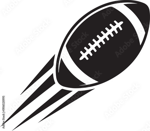 American football ball icon, logo on white background