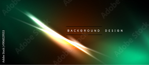 Abstract gradient background. Diagonal light streak crosses dark space, creating dynamic visual effect. Text reads background design.
