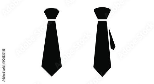 Four black ties displayed in a row varying in pattern