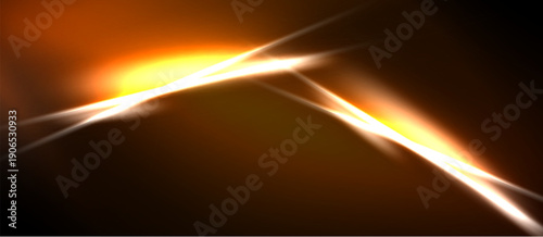 Abstract light streaks, vibrant orange glow, dark background. Dynamic energy radiates from central point, creating visual impact.