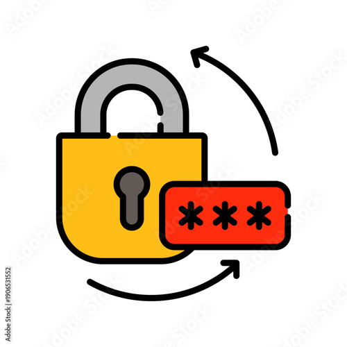 password color line icon.