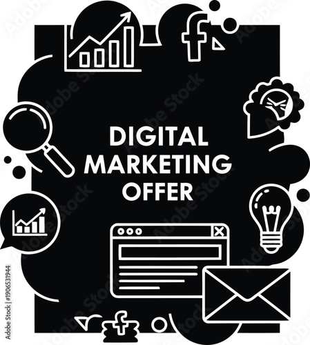 Promotional Digital Marketing Offer with Trendy Graphics for Online Businesses