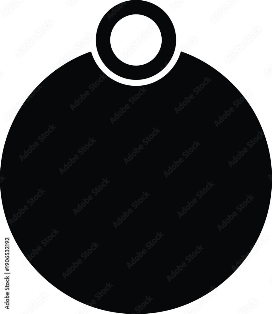 Fototapeta premium Minimalist Black Circle Pendant Design for Modern Jewelry Applications