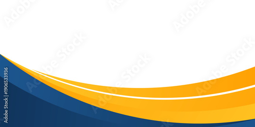 blue and yellow wavy shape background. suitable for business poster design, corporate banner, presentation, flyer, social media post. etc