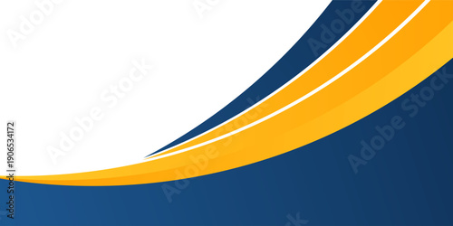 blue and yellow wavy shape background. suitable for business poster design, corporate banner, presentation, flyer, social media post. eps10