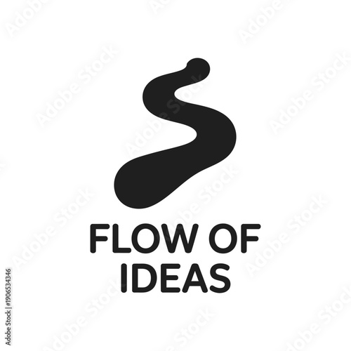Unleash your creativity, a flowing river of brilliant ideas concept, abstract inspiration stream, imagination and innovation metaphor, dynamic artistic flow, bright modern illustration for motivation
