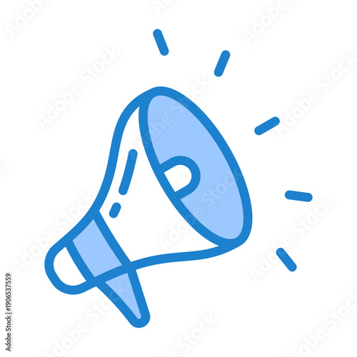 Public Announcement Icon - Blue Style