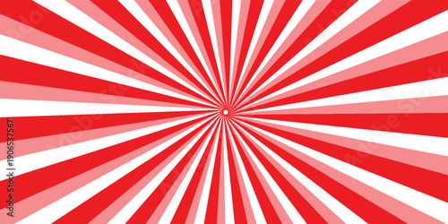 red Sunburst for the background. flag of japanese. The rising sun. vector.