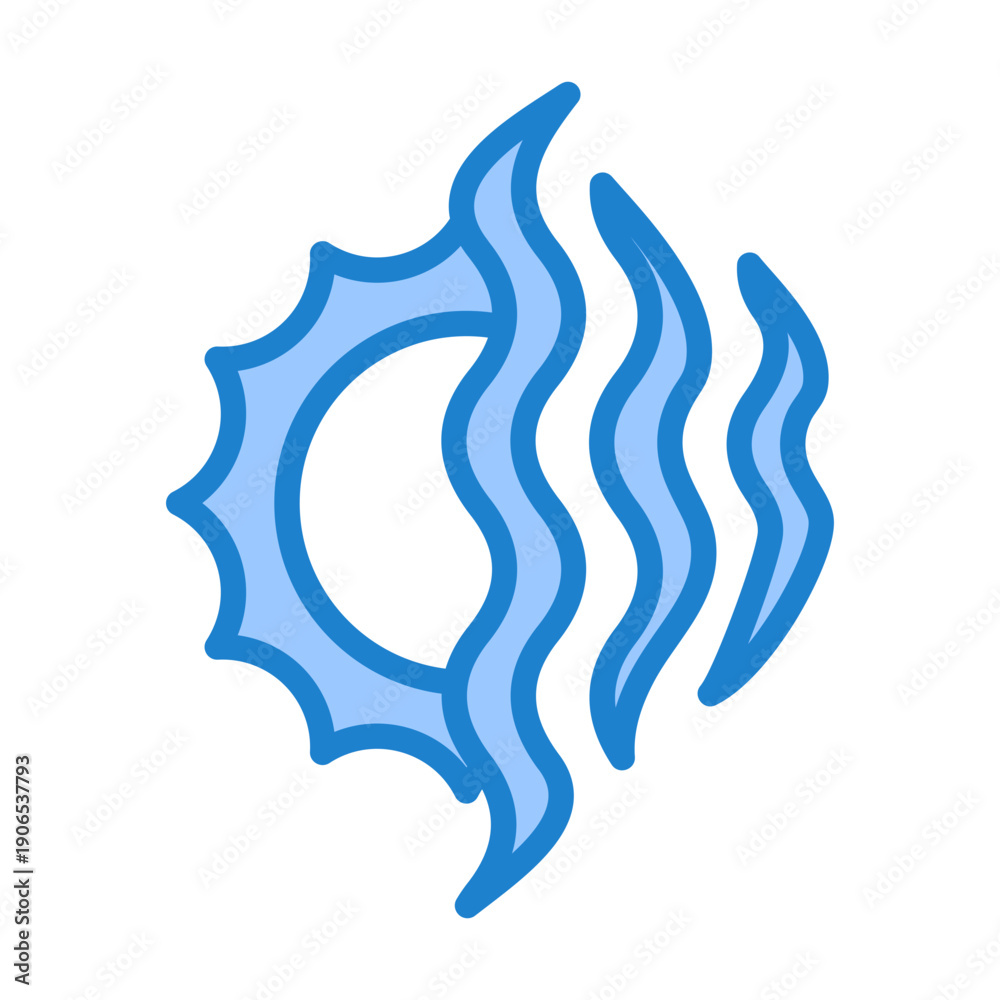 Obraz premium Heatwave Icon - Blue Style