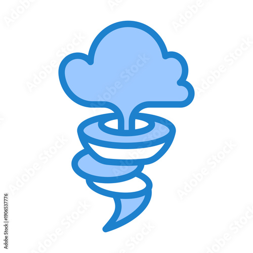 Tornado Icon - Blue Style