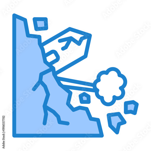 Landslide Icon - Blue Style