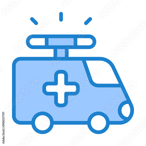 Emergency Vehicle Icon - Blue Style