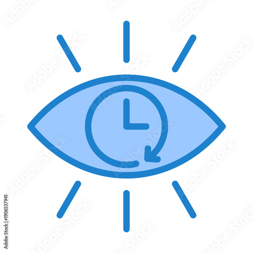 Real Time Monitoring Icon - Blue Style