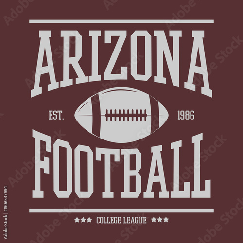 Obraz na płótnie Vintage typography college varsity Football college league slogan print for grap