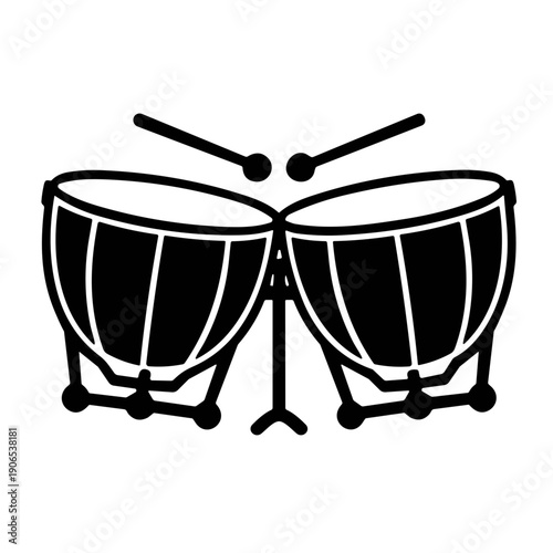 vector illustration kettledrum icon