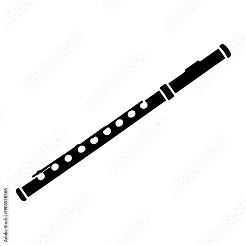 icon illustration flute vector