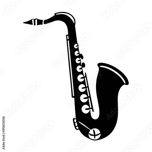 icon illustration saxophone isolated vector