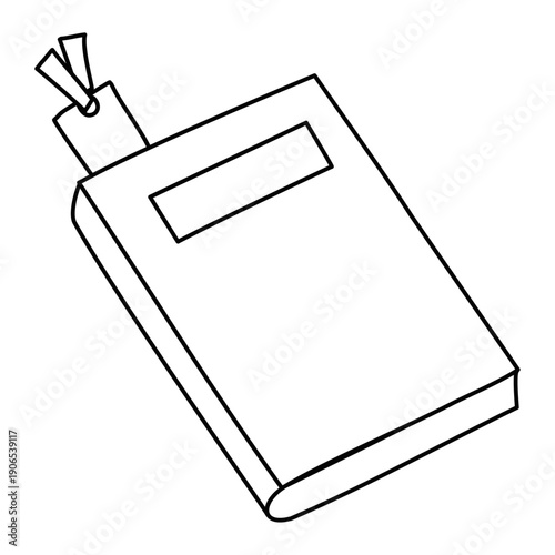 しおり付きの閉じたノート