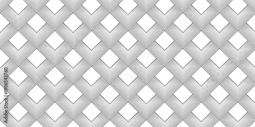 Repeating lattice pattern with diamond shapes in a grid formation, vector illustration