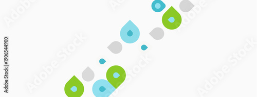 Abstract shapes, varying sizes, pastel colors. Minimalist design, clean background, simple composition. Dots, curves, forms present.