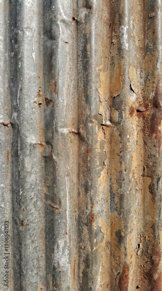 Fototapeta premium Rusty metal sheet texture with corrosion and decay details, metal, rust, corrosion, decay, sheet
