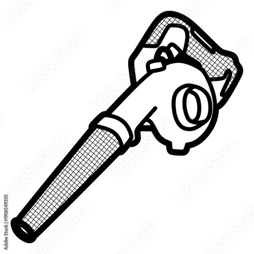 dust blower vector, editable lines