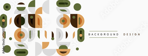 Abstract geometric shapes, muted colors, minimalist design. Background features organic forms, simple composition. Modern aesthetic.