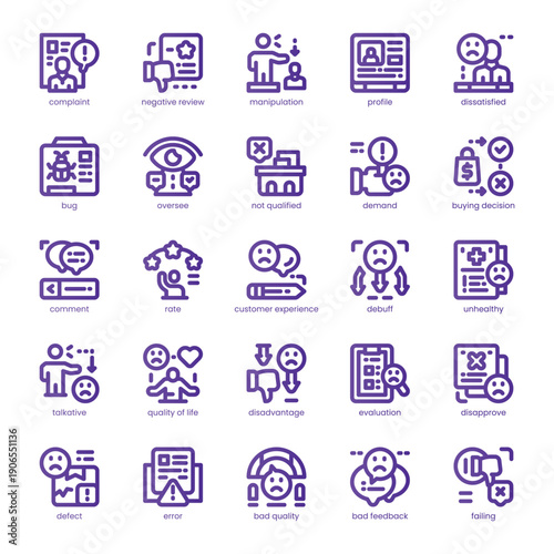 Bad Quality Icon pack for your website, mobile, presentation, and logo design. Bad Quality Icon line basic color design. Vector graphics illustration and editable stroke.