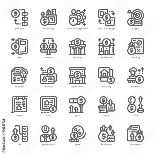 Investment Icon pack for your website, mobile, presentation, and logo design. Investment Icon outline design. Vector graphics illustration and editable stroke.