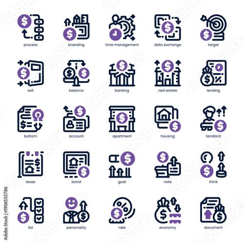 Investment Icon pack for your website, mobile, presentation, and logo design. Investment Icon dual tone design. Vector graphics illustration and editable stroke.