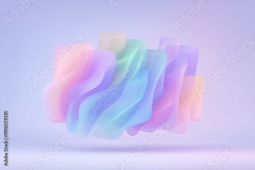 Floating files and folders create a tech-friendly scene in modern art style