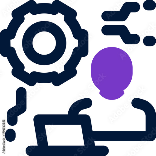 system administration duotone icon. Sleek and modern vector icon for websites, mobile apps, marketing materials, and corporate design. Fully scalable and ready to use.