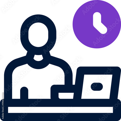 freelancer duotone icon. Sleek and modern vector icon for websites, mobile apps, marketing materials, and corporate design. Fully scalable and ready to use.