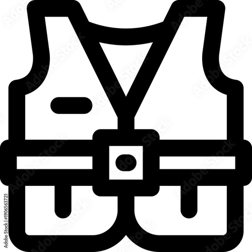 life jacket line icon. Clean and minimalist vector icon for websites, mobile apps, presentations, and logos. Fully scalable and customizable for any project.