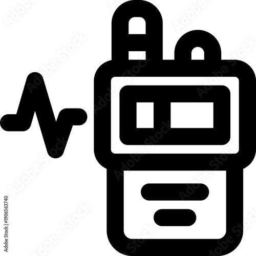 walkie talkie line icon. Clean and minimalist vector icon for websites, mobile apps, presentations, and logos. Fully scalable and customizable for any project.