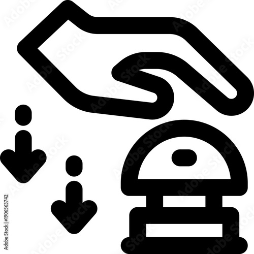 emergency button line icon. Clean and minimalist vector icon for websites, mobile apps, presentations, and logos. Fully scalable and customizable for any project.