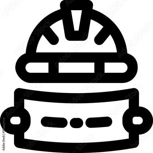 engineer line icon. Clean and minimalist vector icon for websites, mobile apps, presentations, and logos. Fully scalable and customizable for any project.