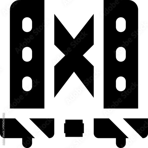 harness glyph icon. Strong and solid vector icon for websites, mobile interfaces, presentations, and visual branding. High quality and easy to edit.