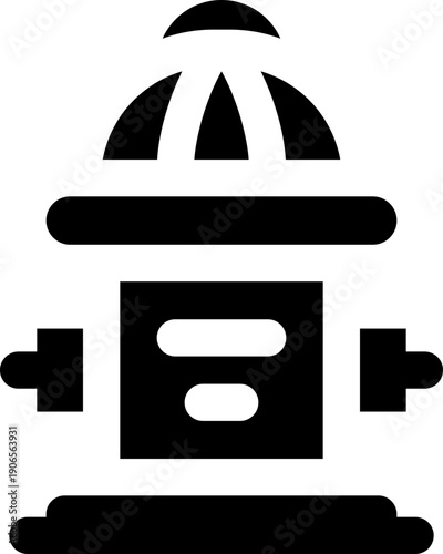 hydrant glyph icon. Strong and solid vector icon for websites, mobile interfaces, presentations, and visual branding. High quality and easy to edit.