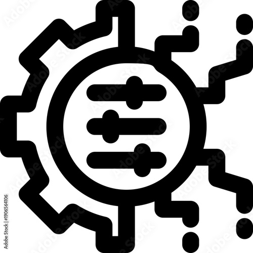 setting line icon. Clean and minimalist vector icon for websites, mobile apps, presentations, and logos. Fully scalable and customizable for any project.