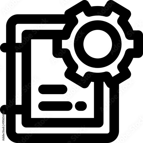 configuration line icon. Clean and minimalist vector icon for websites, mobile apps, presentations, and logos. Fully scalable and customizable for any project.