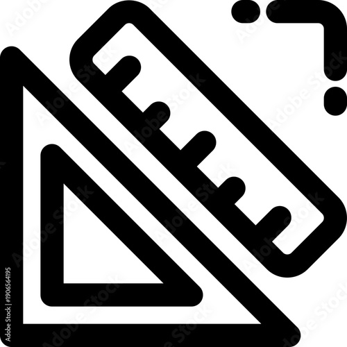 ruler line icon. Clean and minimalist vector icon for websites, mobile apps, presentations, and logos. Fully scalable and customizable for any project.