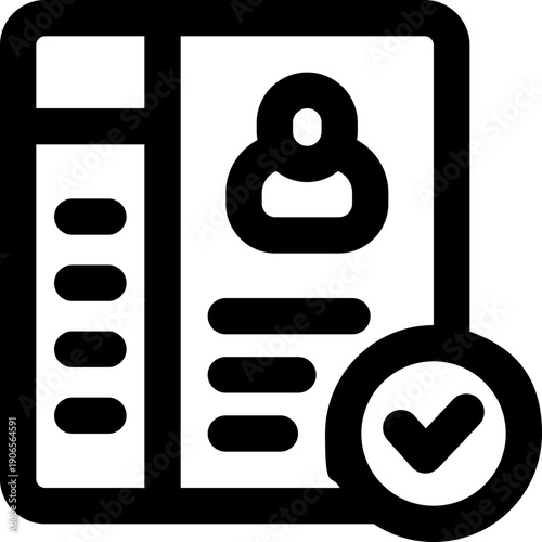 cv line icon. Clean and minimalist vector icon for websites, mobile apps, presentations, and logos. Fully scalable and customizable for any project.