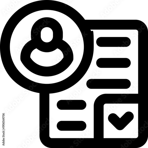 acceptance line icon. Clean and minimalist vector icon for websites, mobile apps, presentations, and logos. Fully scalable and customizable for any project.