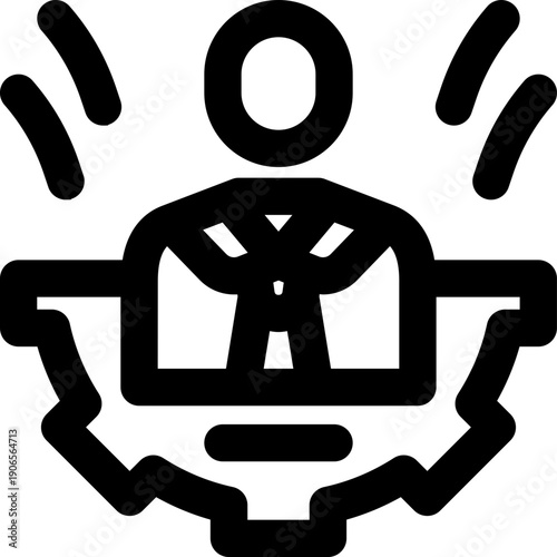 executive line icon. Clean and minimalist vector icon for websites, mobile apps, presentations, and logos. Fully scalable and customizable for any project.