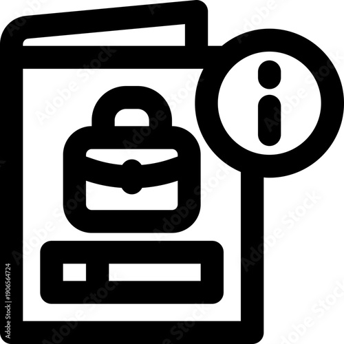 booklet line icon. Clean and minimalist vector icon for websites, mobile apps, presentations, and logos. Fully scalable and customizable for any project.