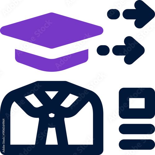 apprentice duotone icon. Sleek and modern vector icon for websites, mobile apps, marketing materials, and corporate design. Fully scalable and ready to use.