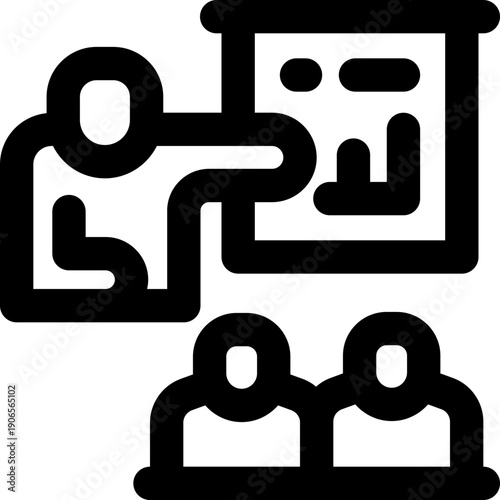 briefing line icon. Clean and minimalist vector icon for websites, mobile apps, presentations, and logos. Fully scalable and customizable for any project.