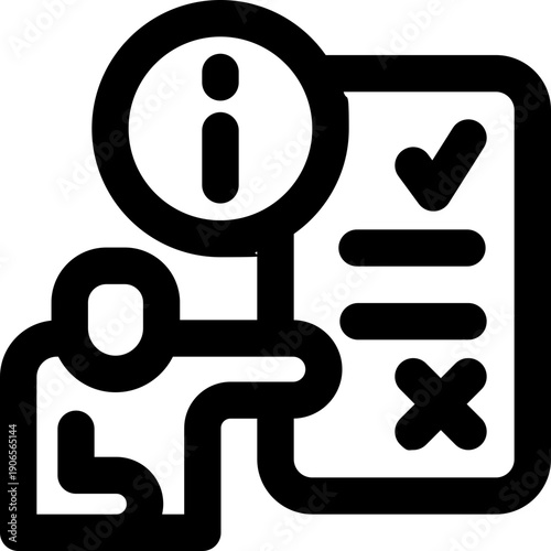 evaluation line icon. Clean and minimalist vector icon for websites, mobile apps, presentations, and logos. Fully scalable and customizable for any project.