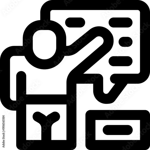 mentor line icon. Clean and minimalist vector icon for websites, mobile apps, presentations, and logos. Fully scalable and customizable for any project.